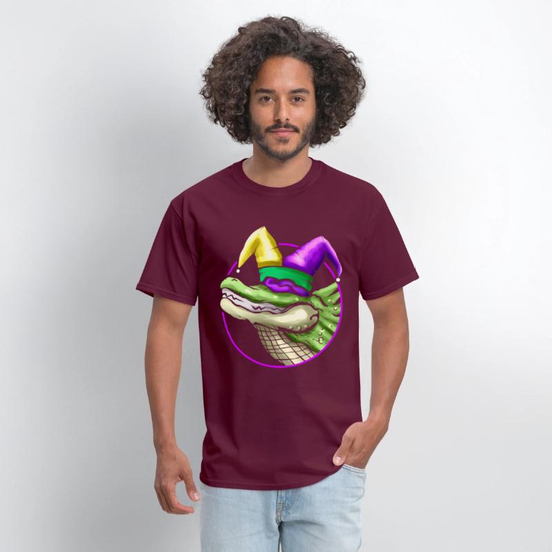 Crocodile with Jester Hat for Mardi Gras