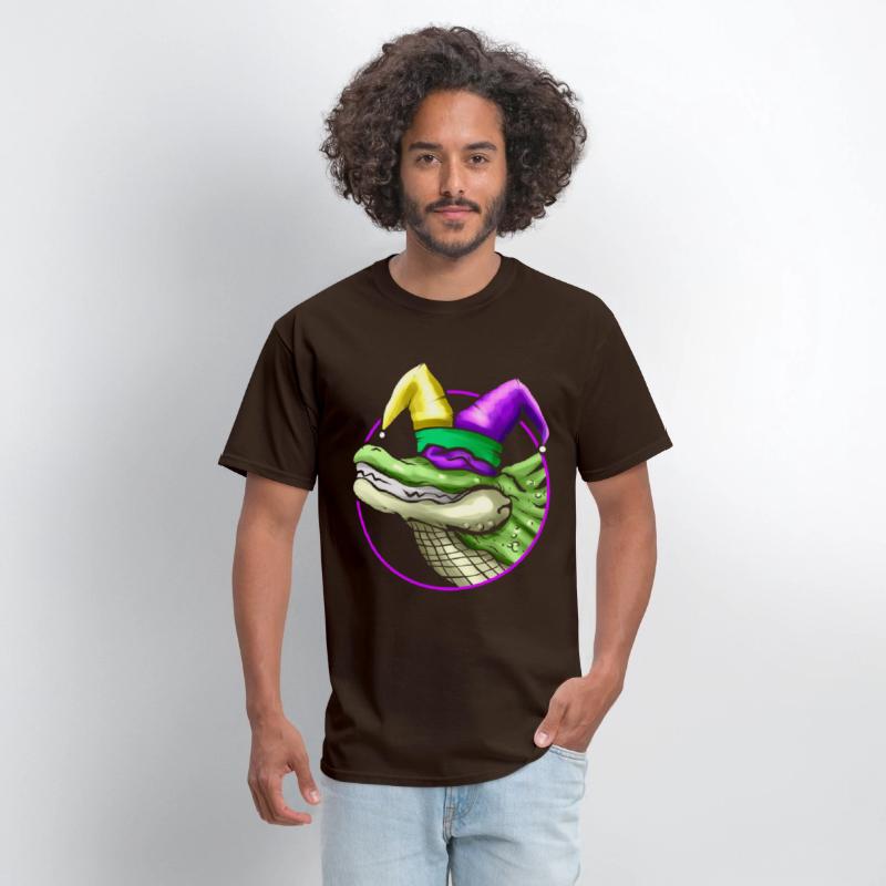 Crocodile with Jester Hat for Mardi Gras