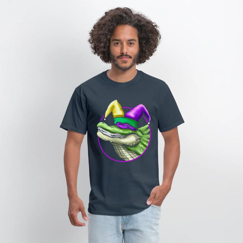 Crocodile with Jester Hat for Mardi Gras