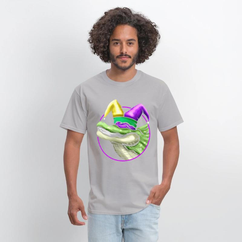 Crocodile with Jester Hat for Mardi Gras