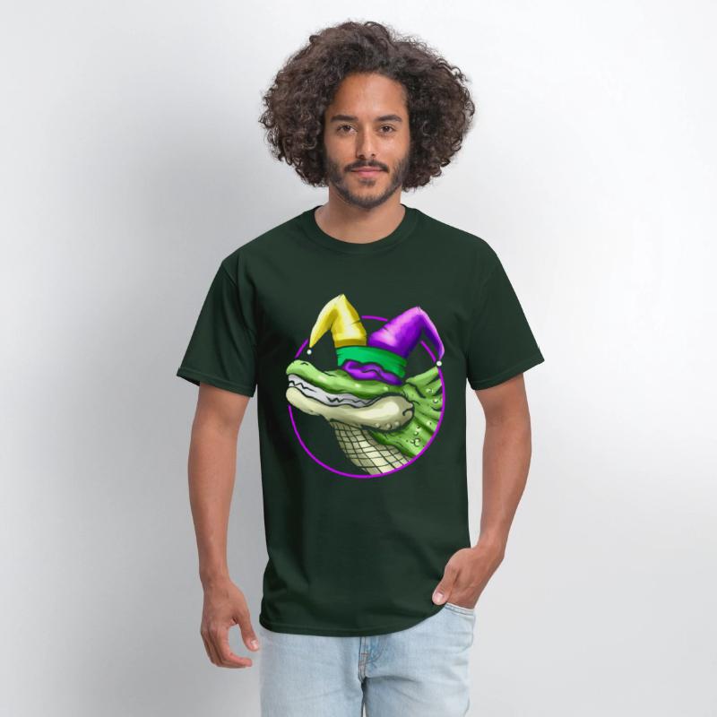 Crocodile with Jester Hat for Mardi Gras