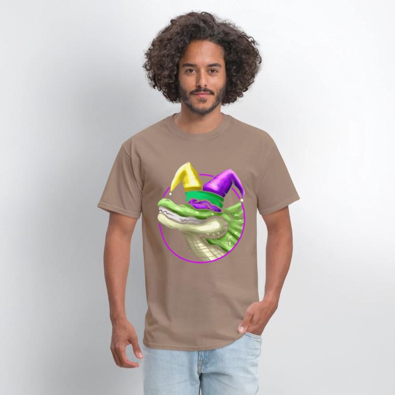 Crocodile with Jester Hat for Mardi Gras