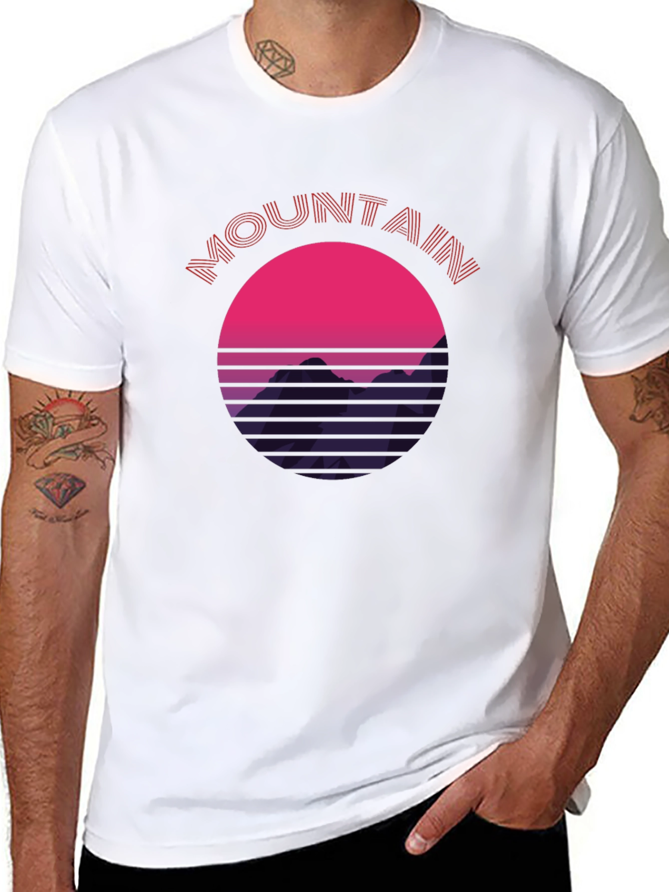 Retro Mountain Sunset T-Shirt