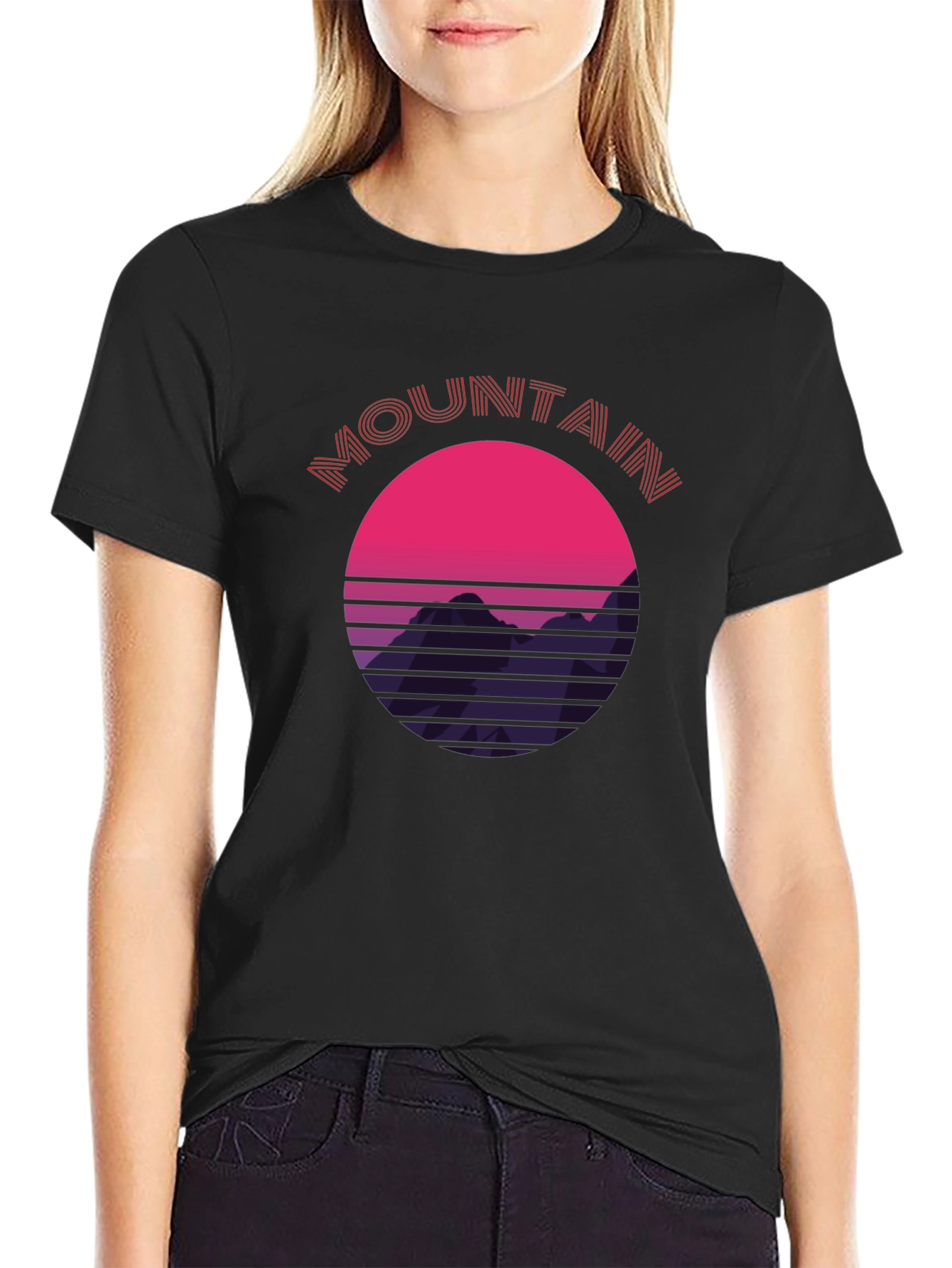 Retro Mountain Sunset T-Shirt
