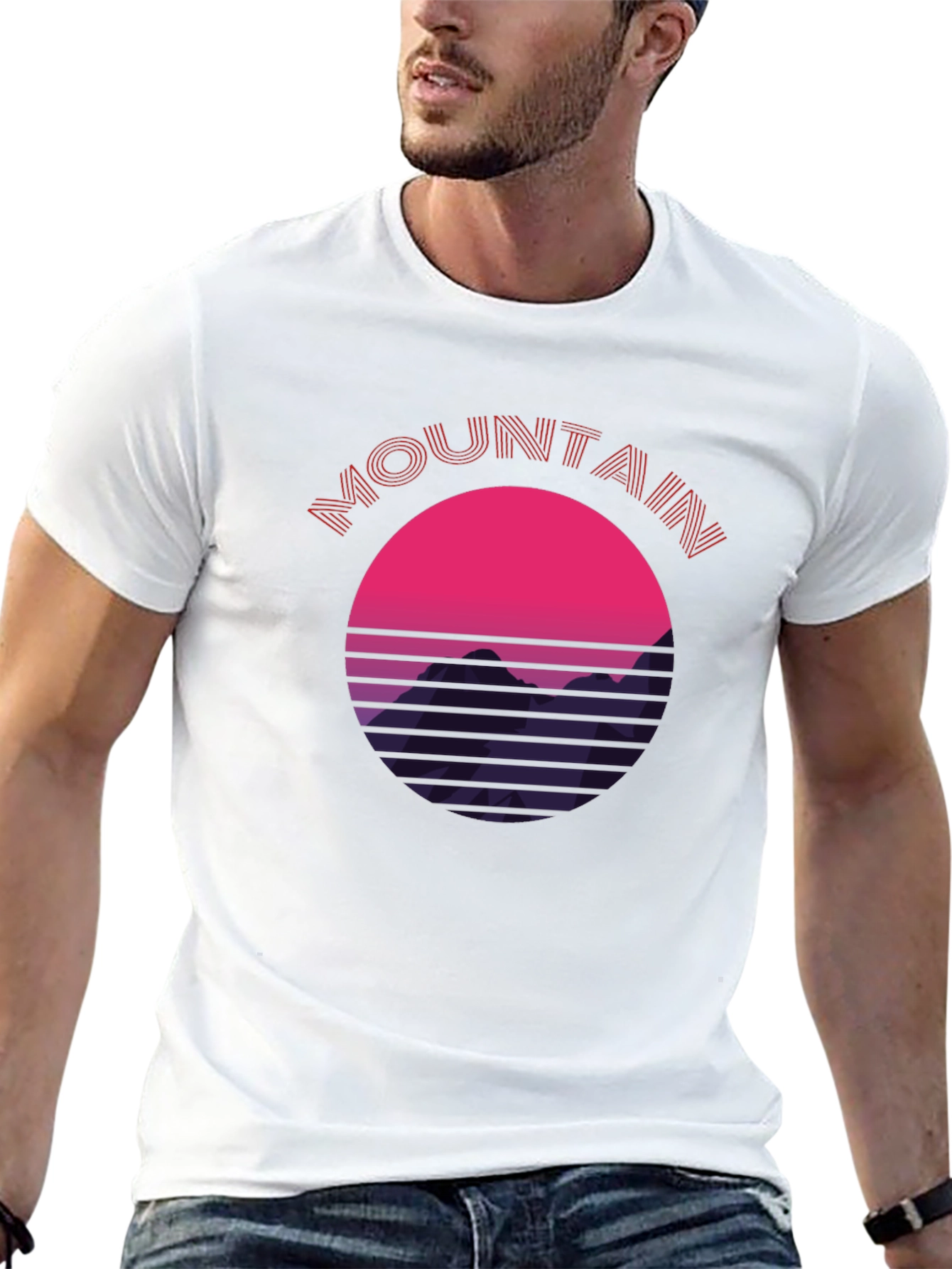 Retro Mountain Sunset T-Shirt