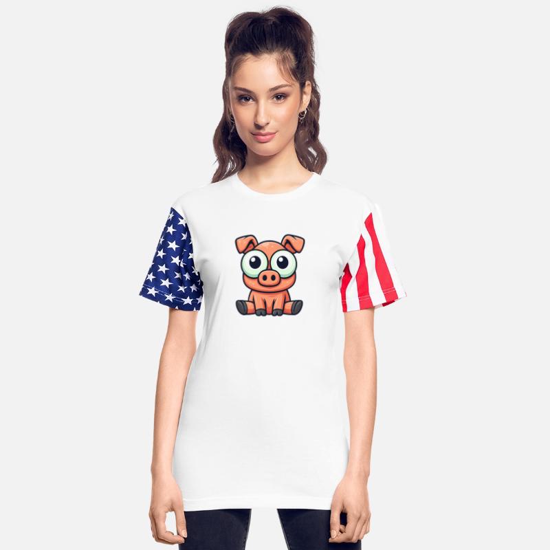 Cute cartoon pig chibi farm kids fun