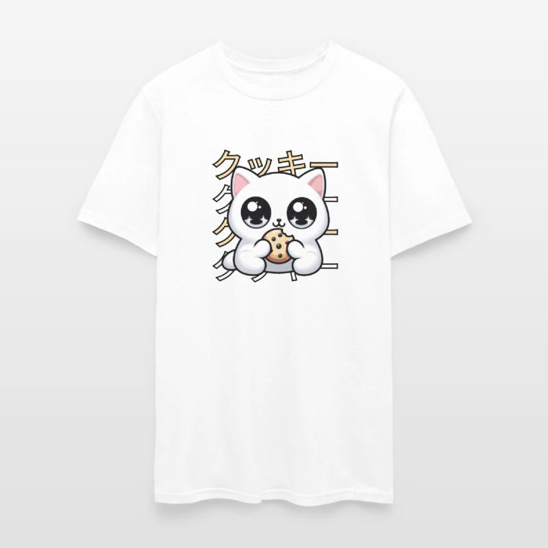 Cute Cat Japanese Kawaii Anime Cat with Cookie