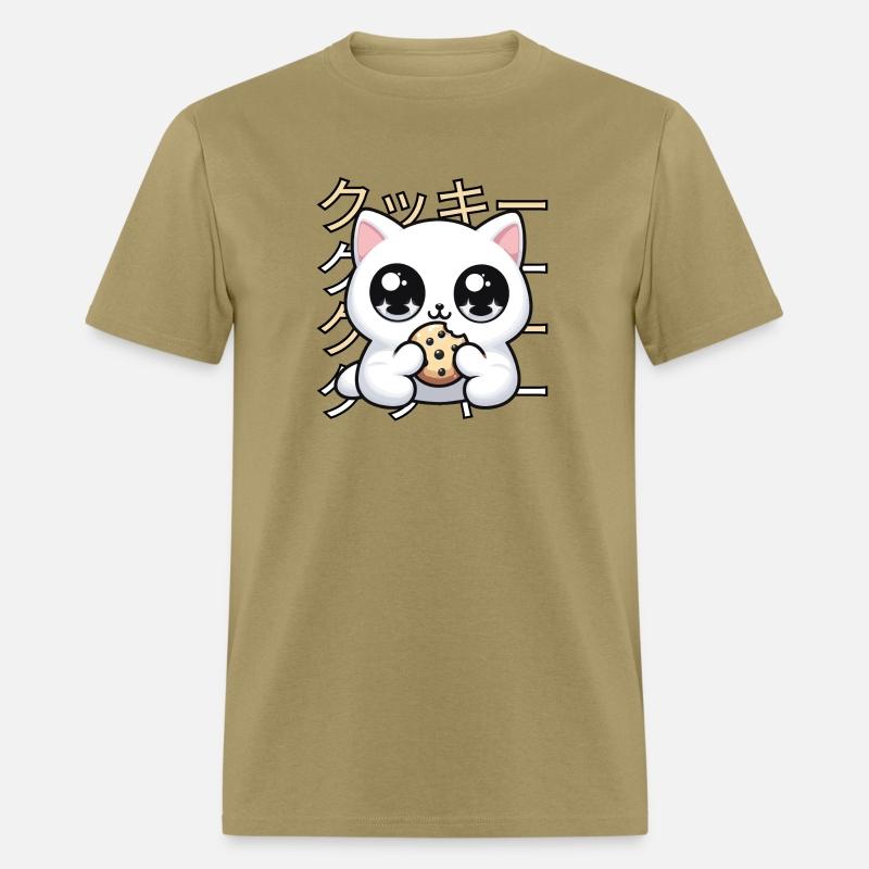 Cute Cat Japanese Kawaii Anime Cat with Cookie