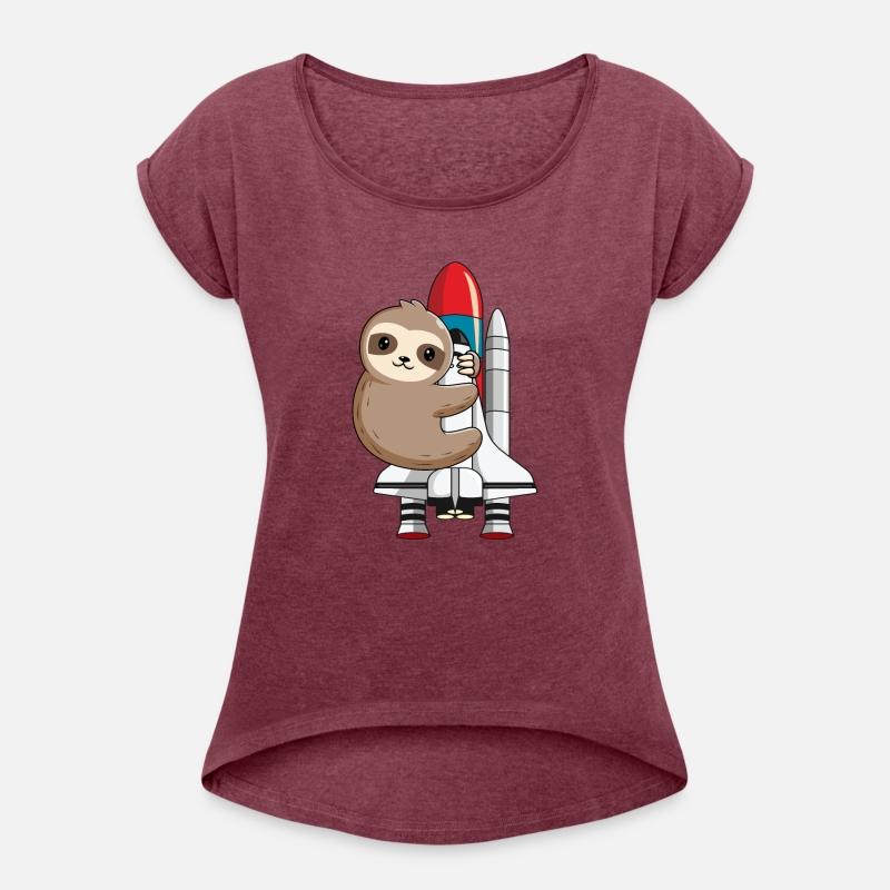 Cute sloth hanging on a space ship