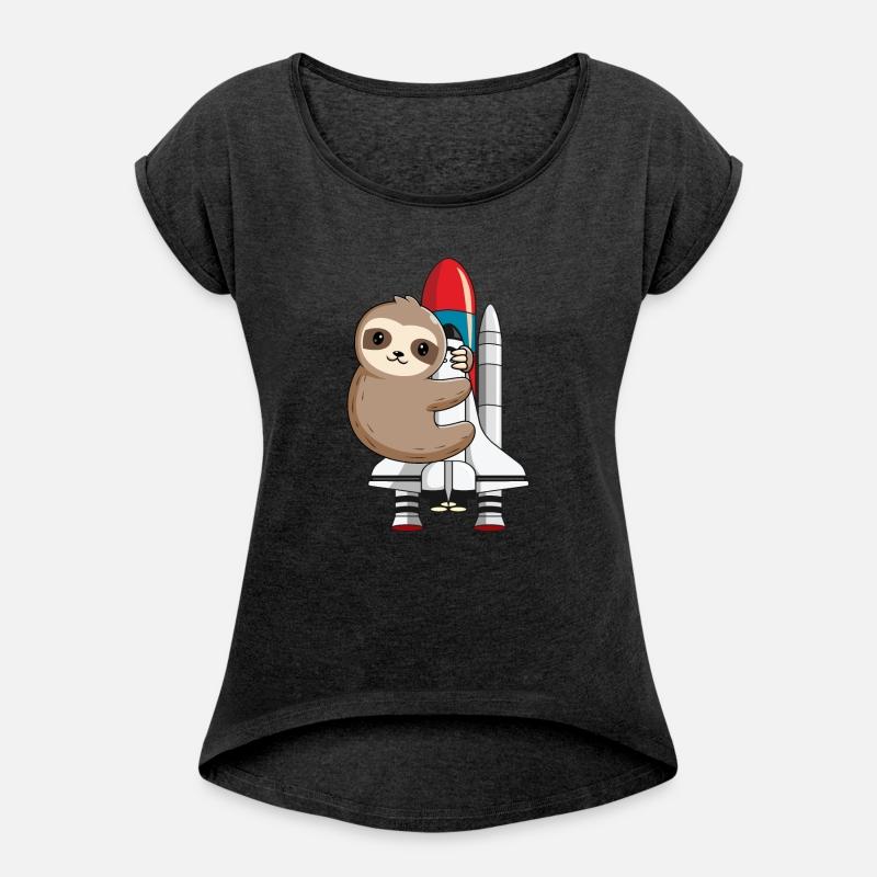 Cute sloth hanging on a space ship