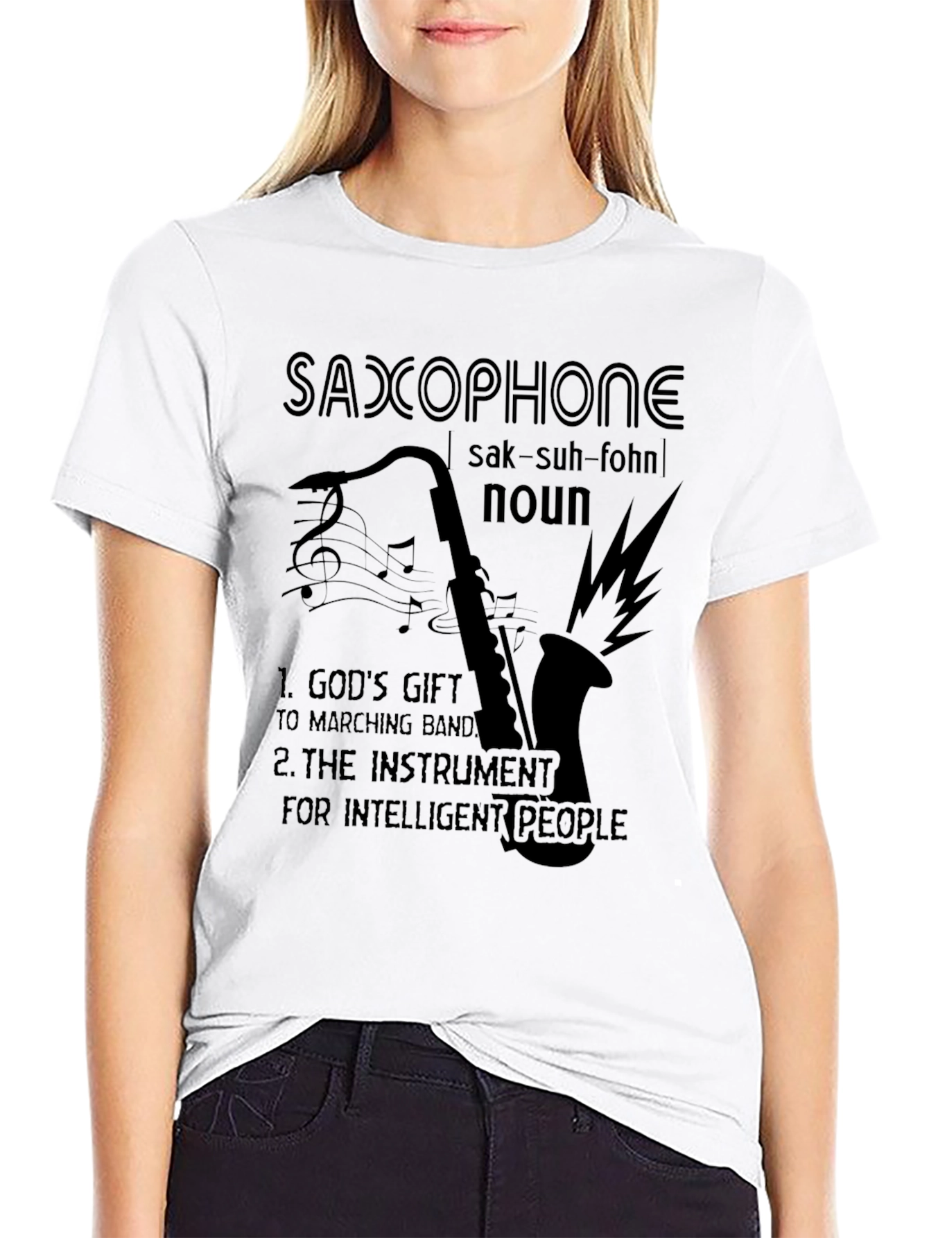 Saxophone Definition Graphic Tee - Musicians Humor
