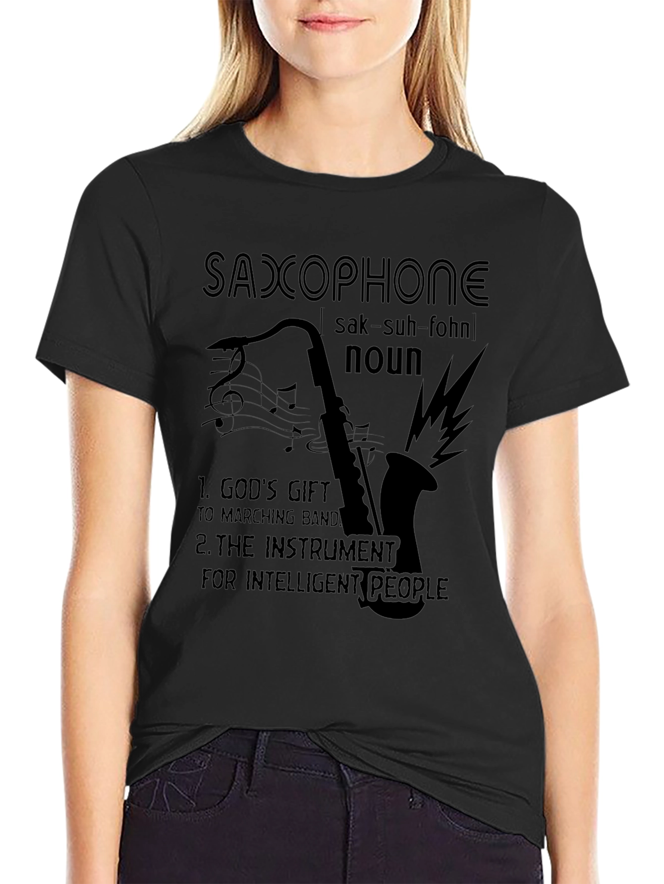 Saxophone Definition Graphic Tee - Musicians Humor