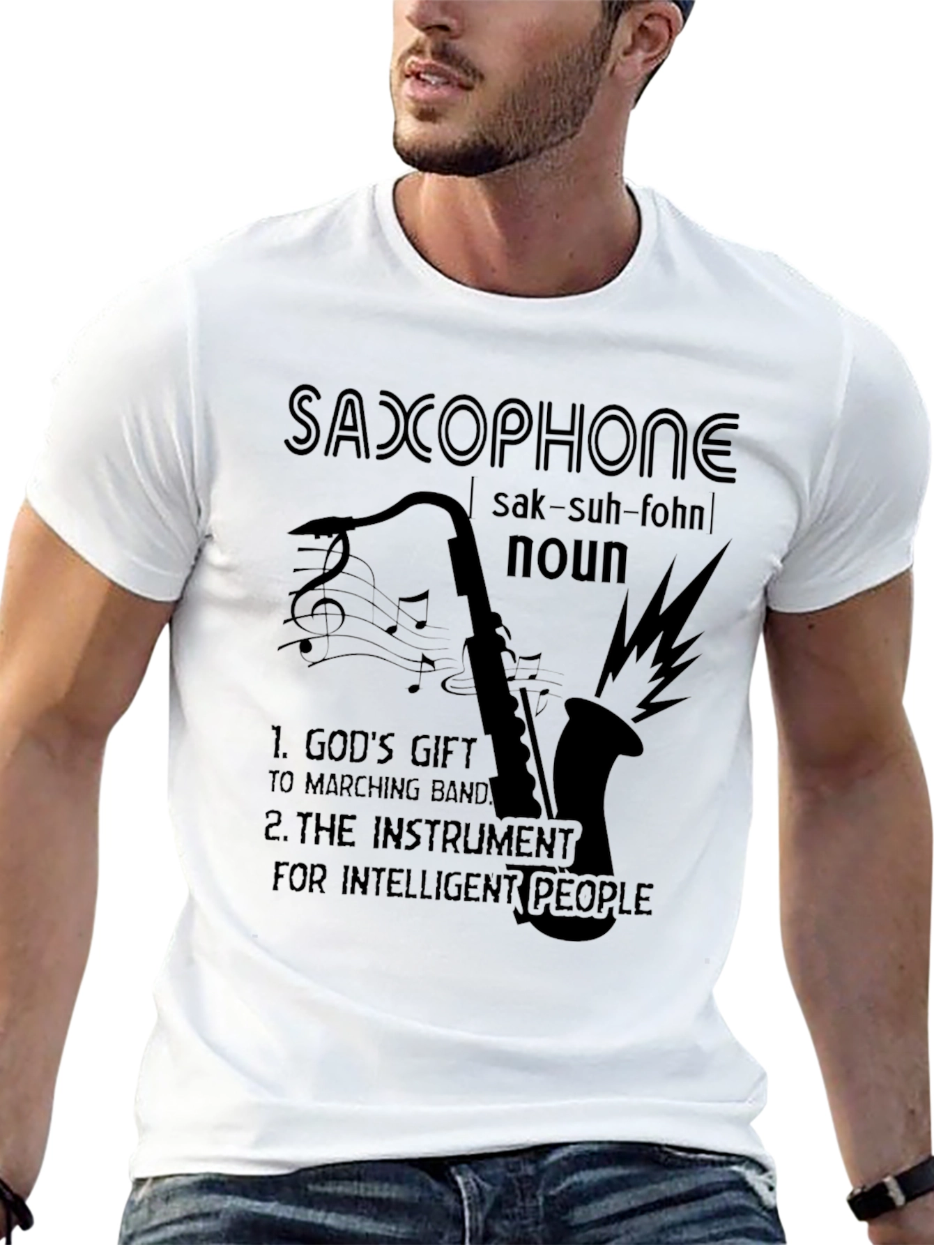 Saxophone Definition Graphic Tee - Musicians Humor