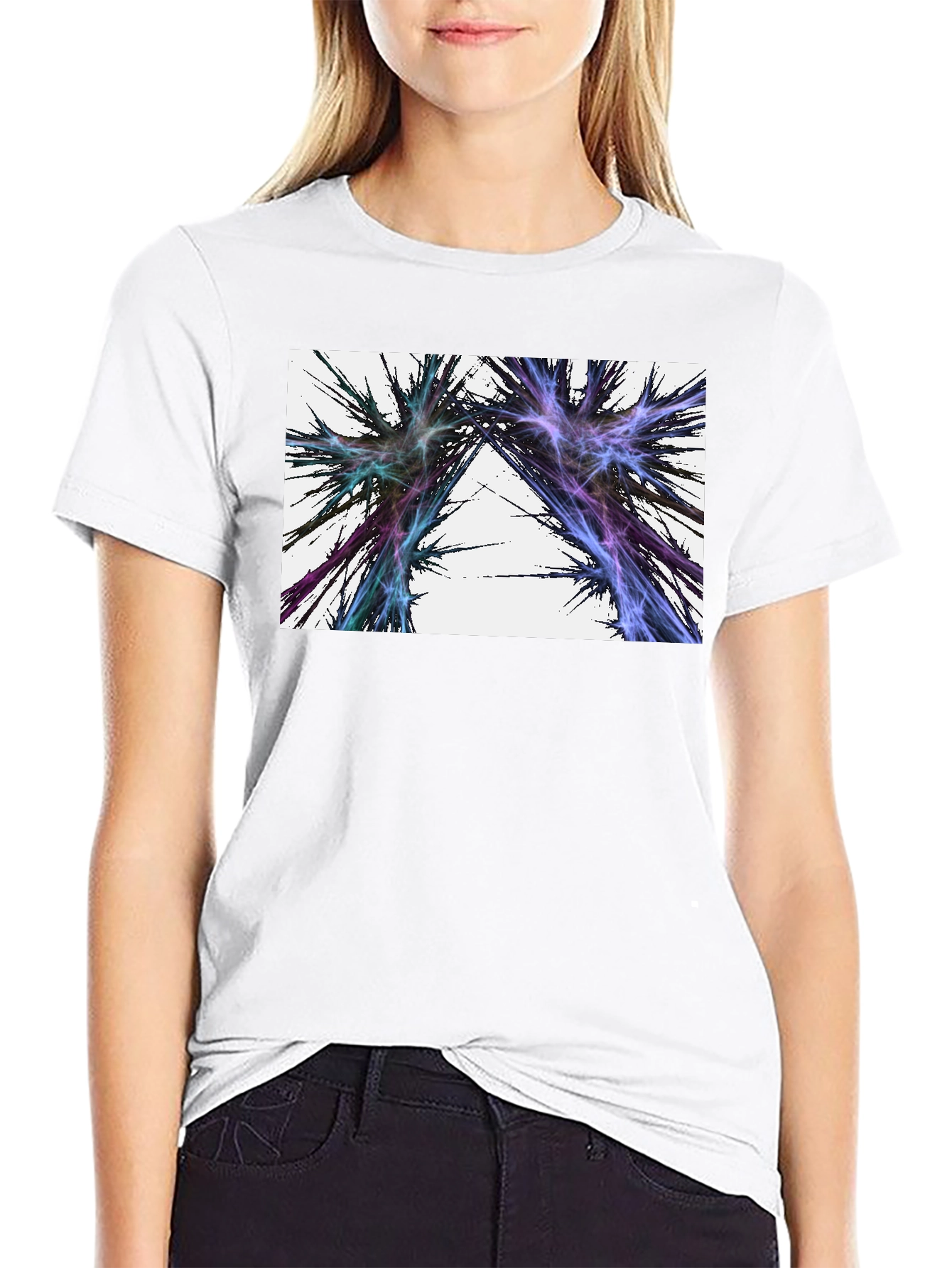 Abstract Lightning Black T-Shirt