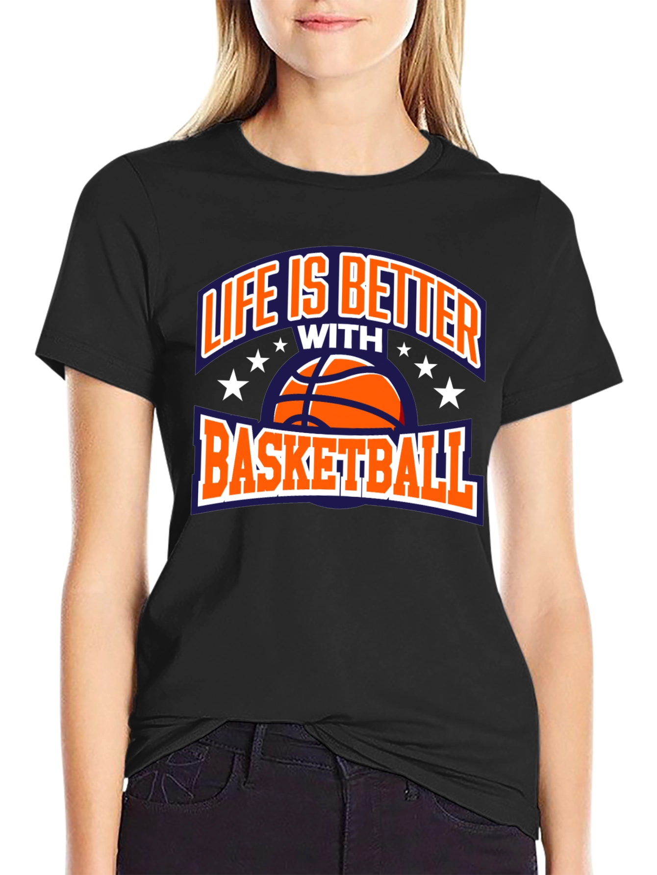 Life is Better with Basketball Black T-Shirt