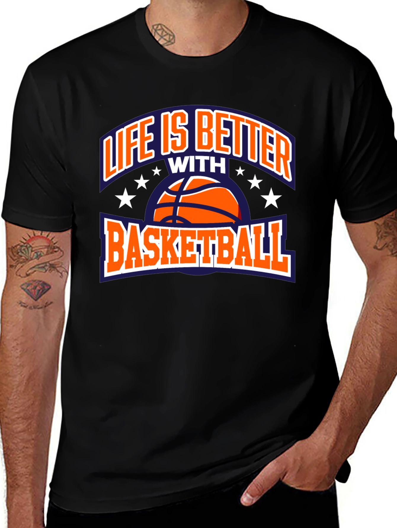 Life is Better with Basketball Black T-Shirt
