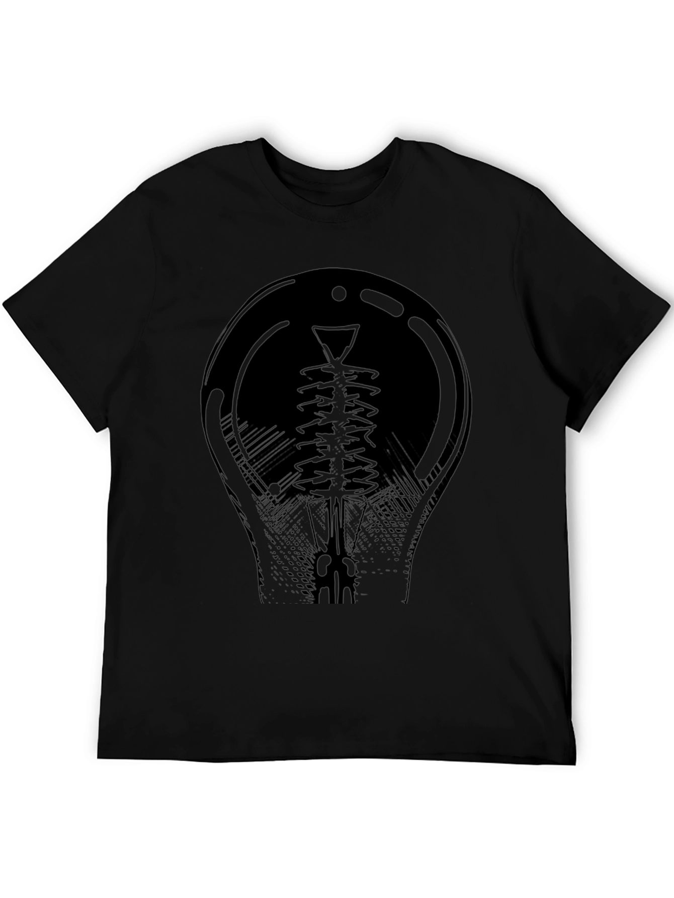 Cool Black Graphic Tee - Vacuum Tube Design