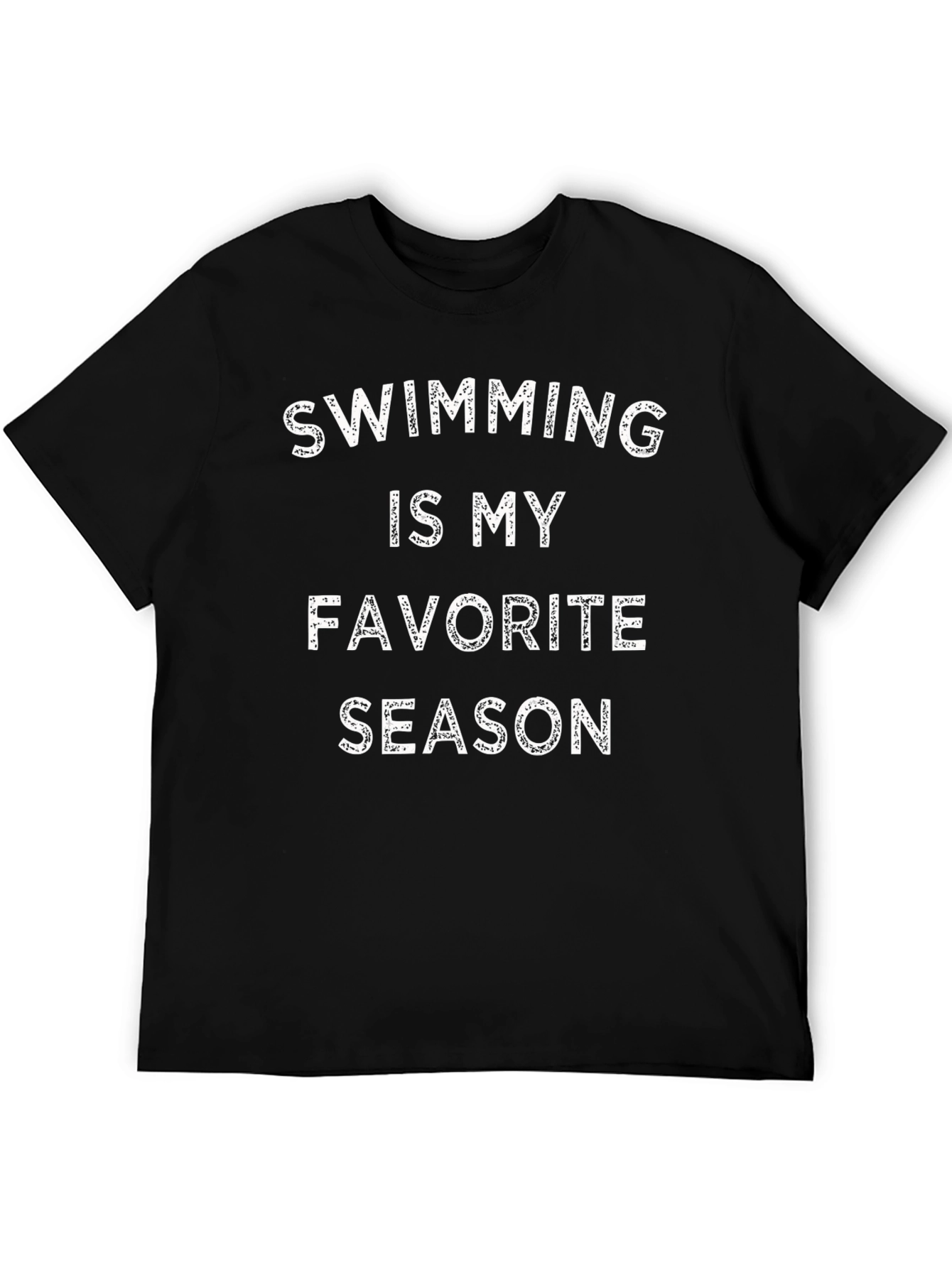 Swimming is My Favorite Season Black T-Shirt