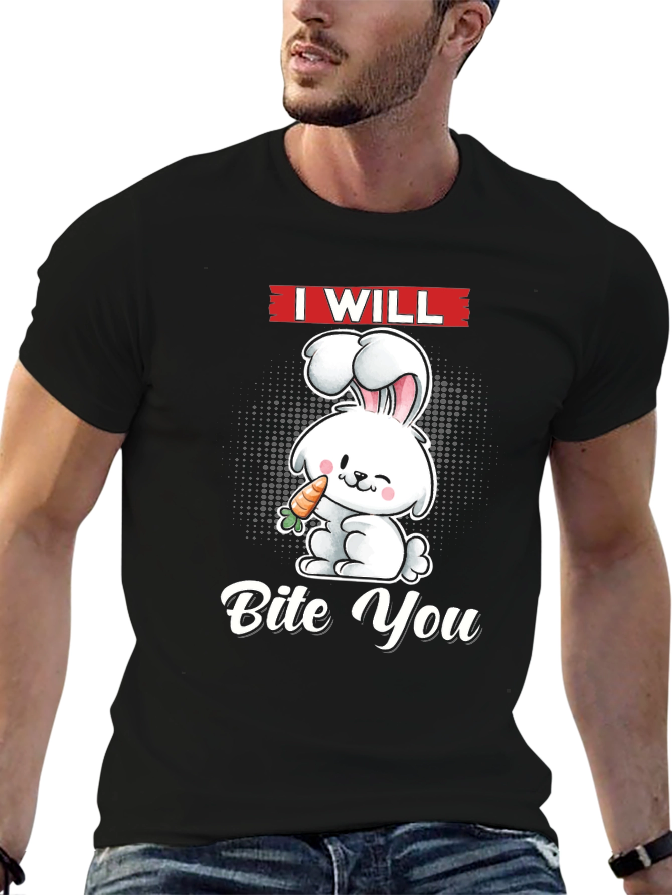 I Will Bite You Bunny Graphic Tee