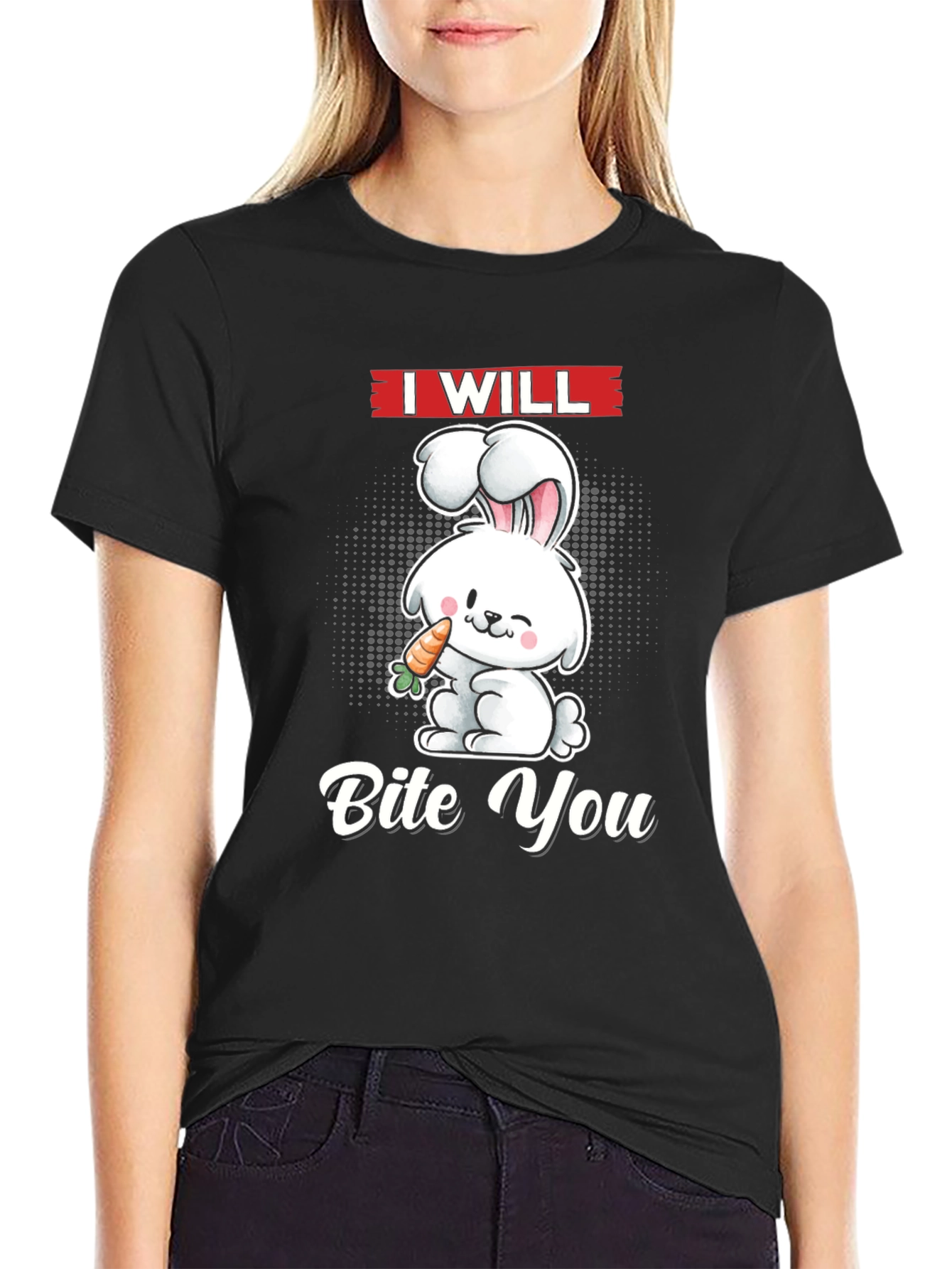 I Will Bite You Bunny Graphic Tee