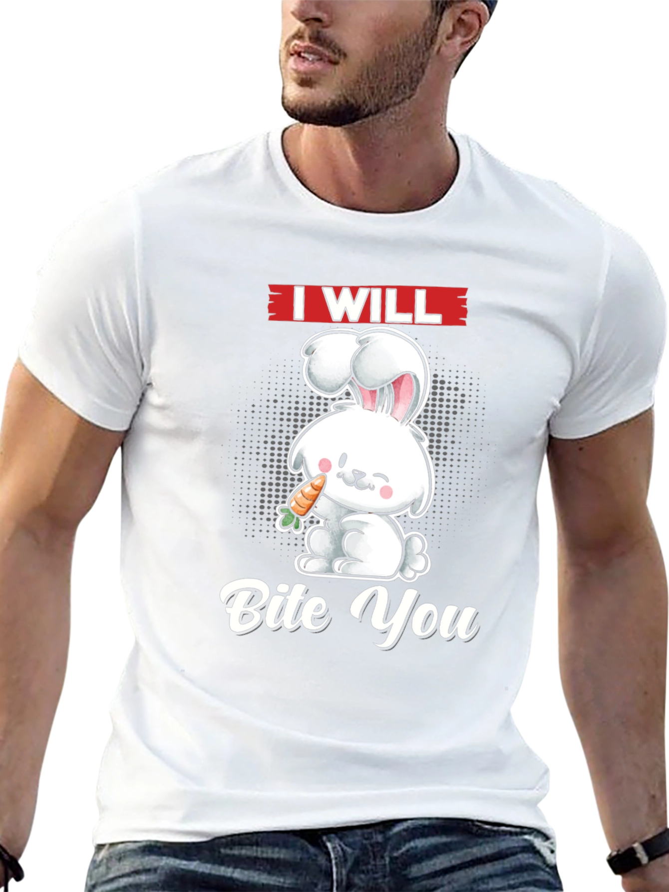 I Will Bite You Bunny Graphic Tee