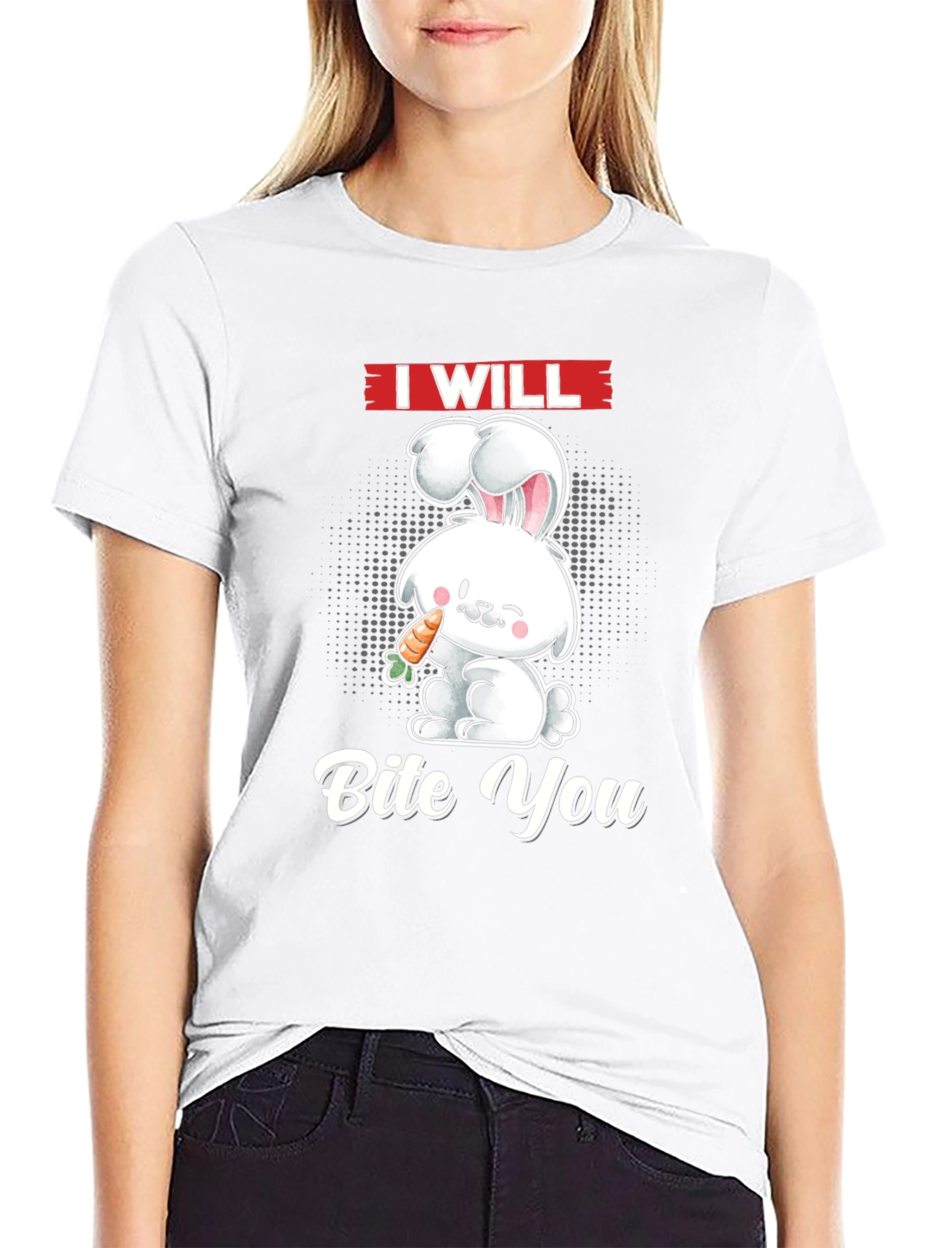 I Will Bite You Bunny Graphic Tee
