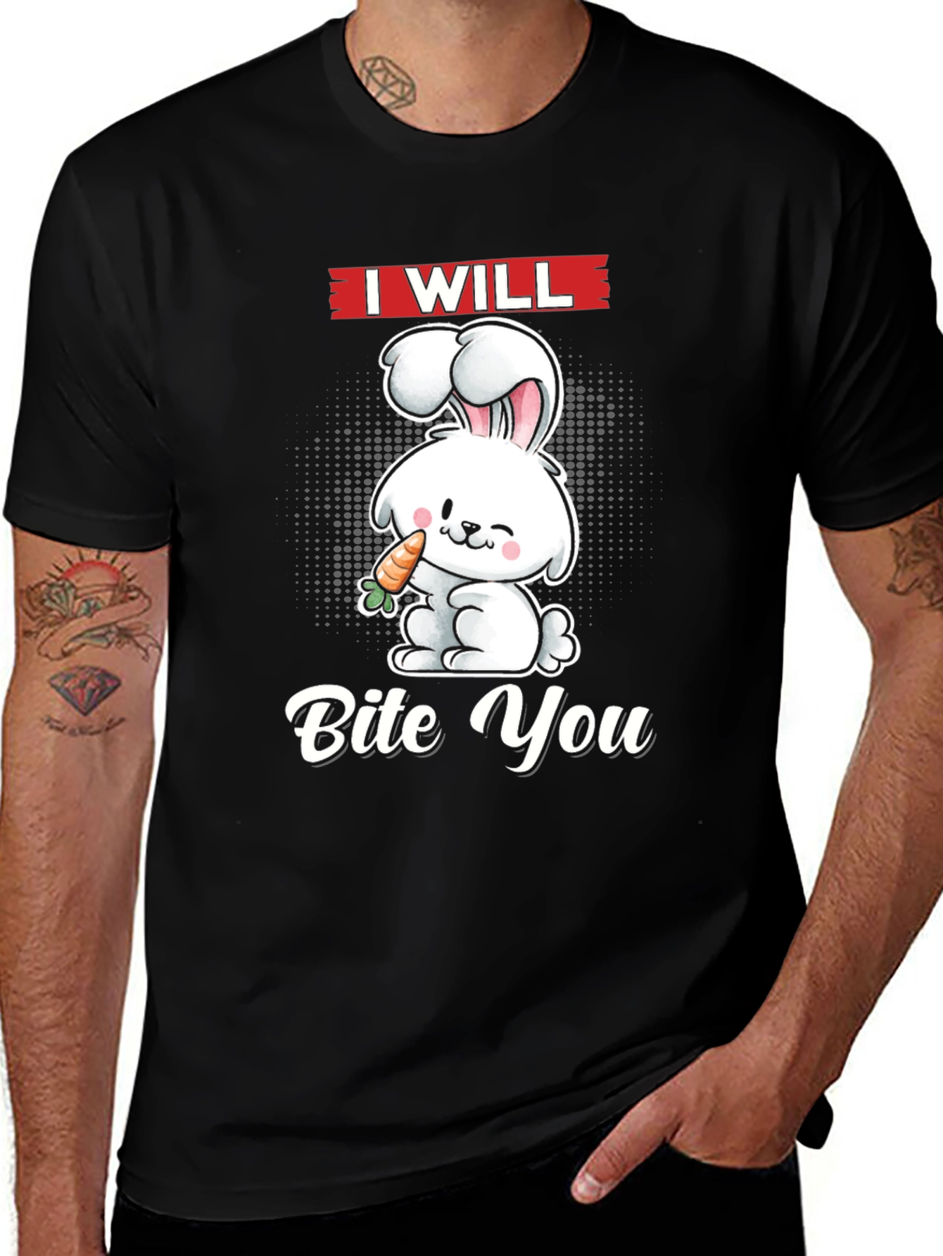 I Will Bite You Bunny Graphic Tee