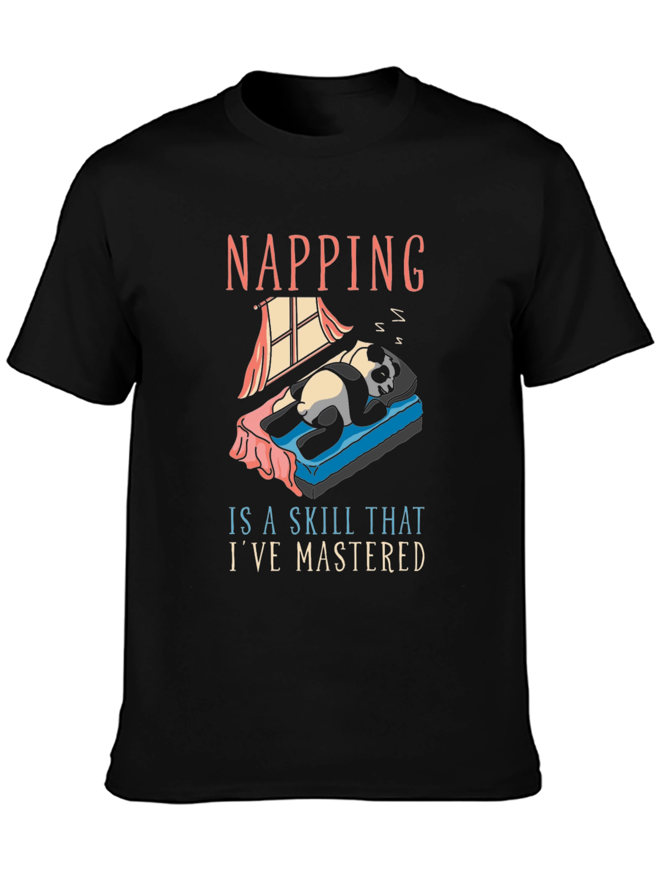 Napping Skill Panda T-Shirt - Comfy Cotton Tee