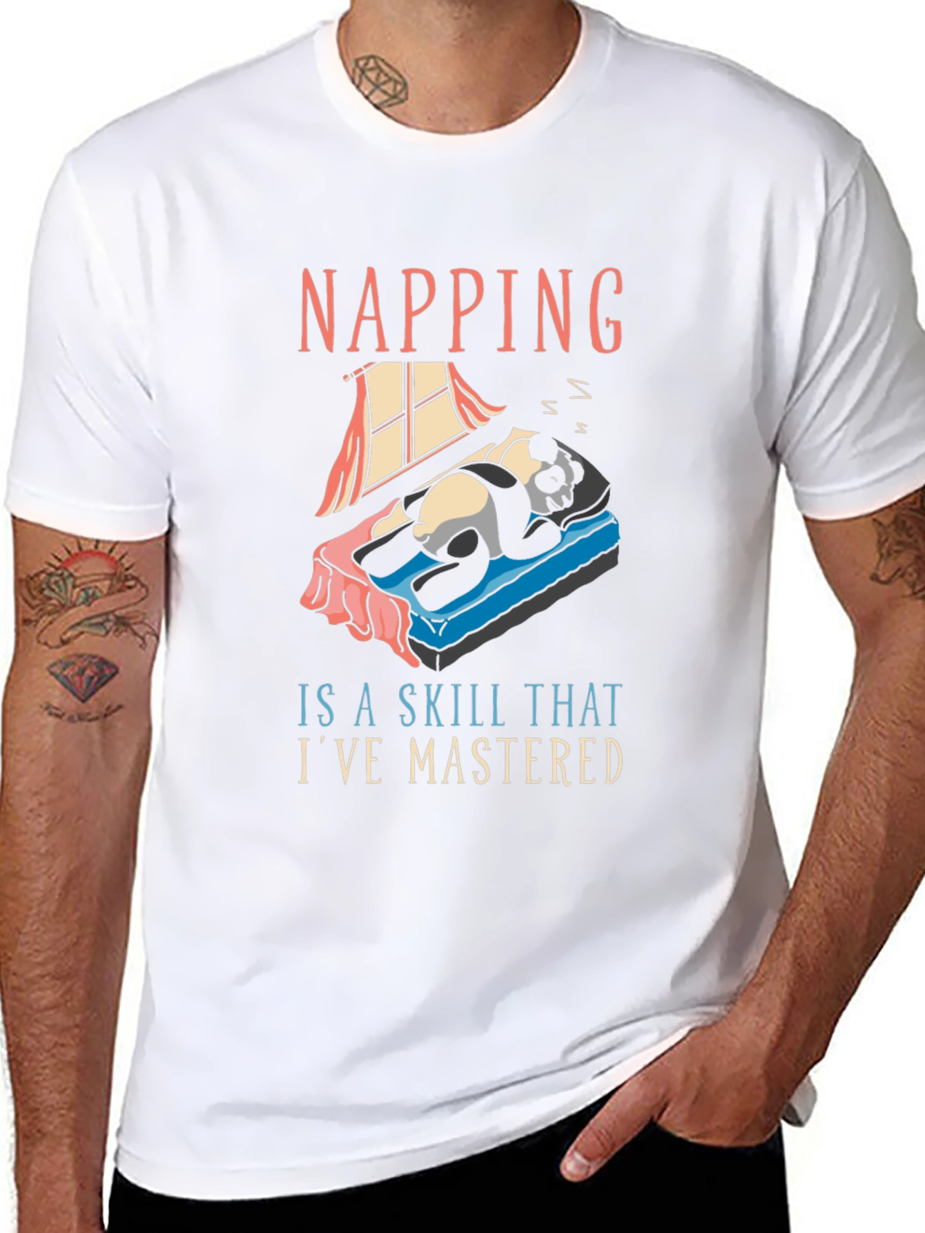 Napping Skill Panda T-Shirt - Comfy Cotton Tee