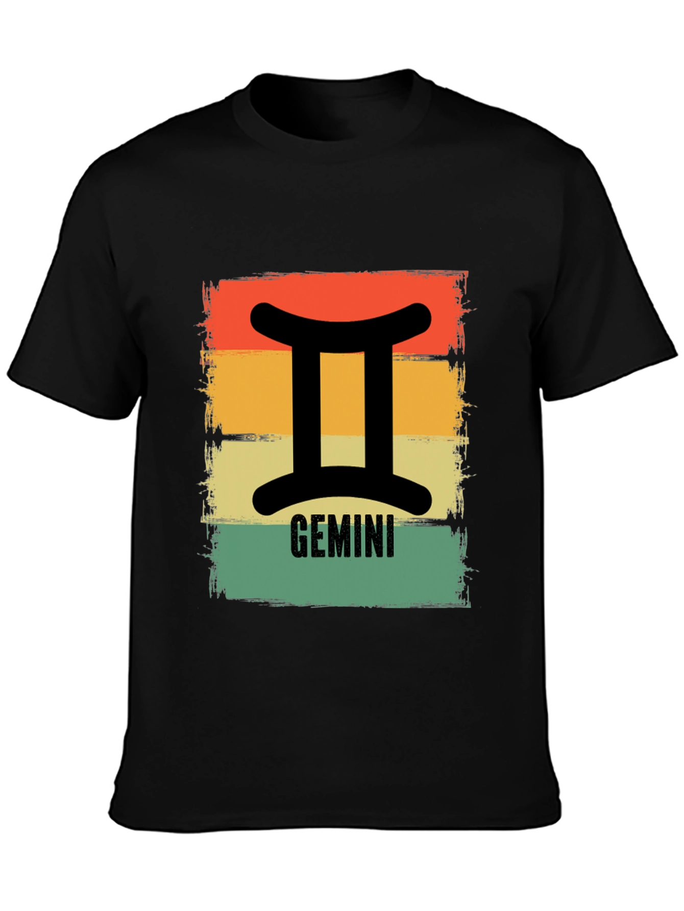 Gemini Zodiac T-Shirt Retro Style Sign Tee