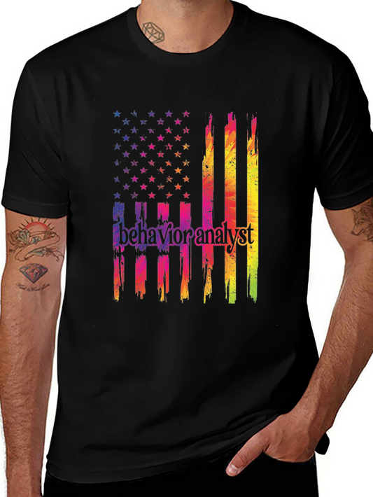 Behavior Analyst American Flag Graphic Tee