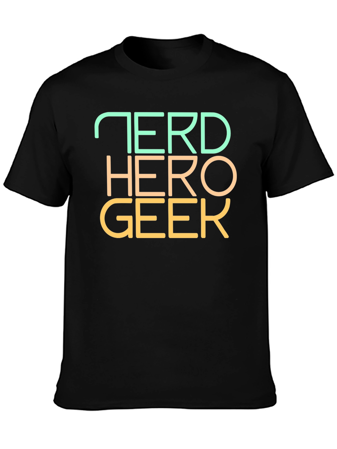 Nerd Hero Geek Graphic Tee - Black Cotton T-Shirt