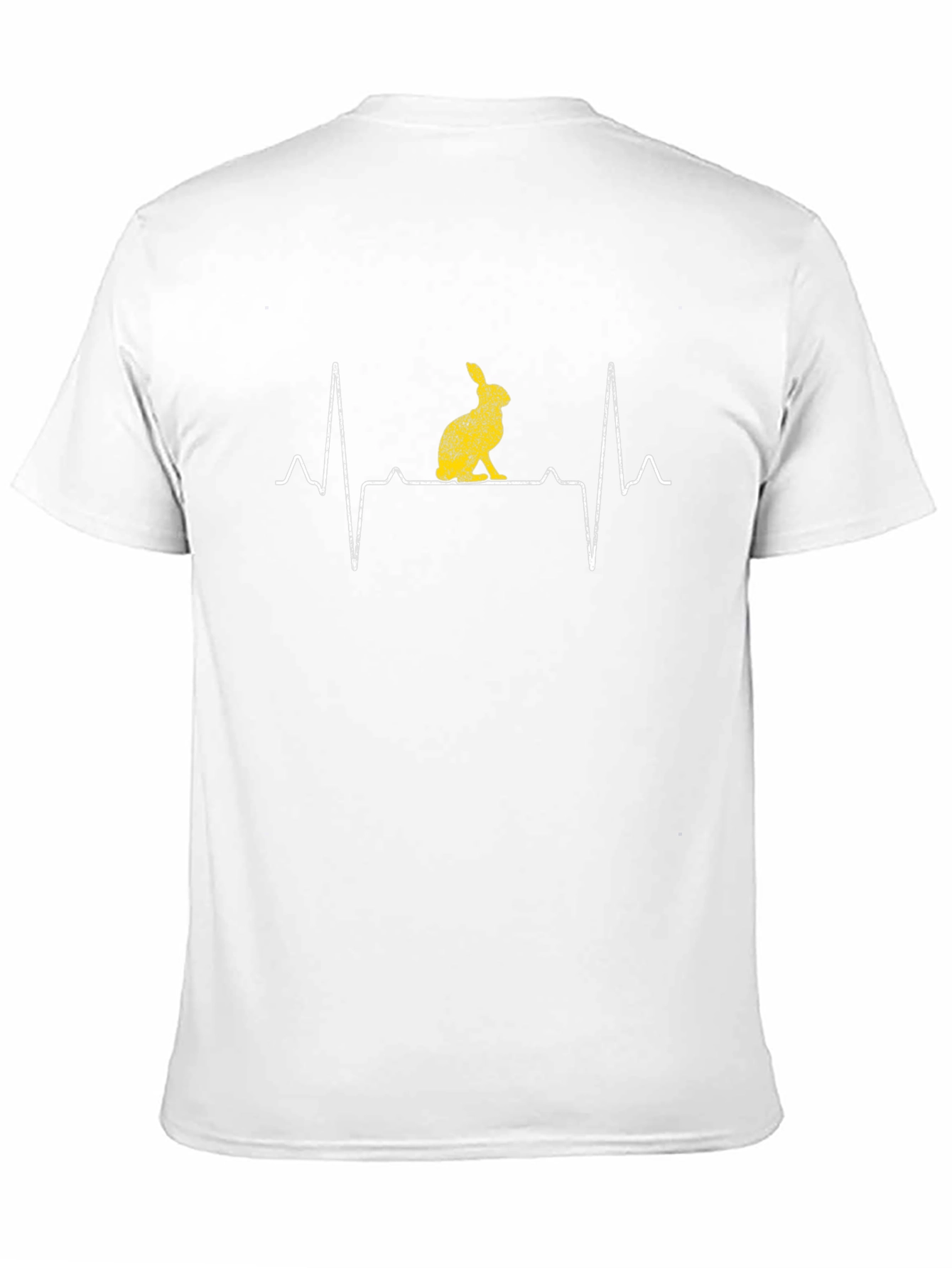 Rabbit Heartbeat Graphic Tee - Black Cotton