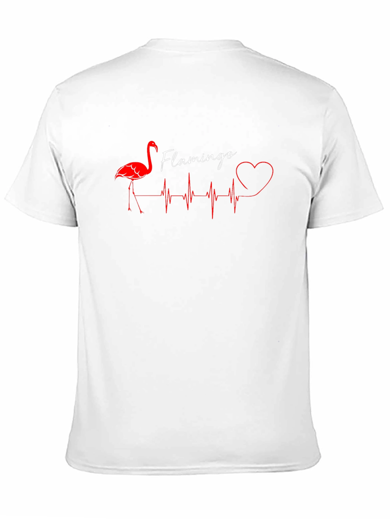 Flamingo Heartbeat Graphic Tee - Stylish Unisex T-Shirt