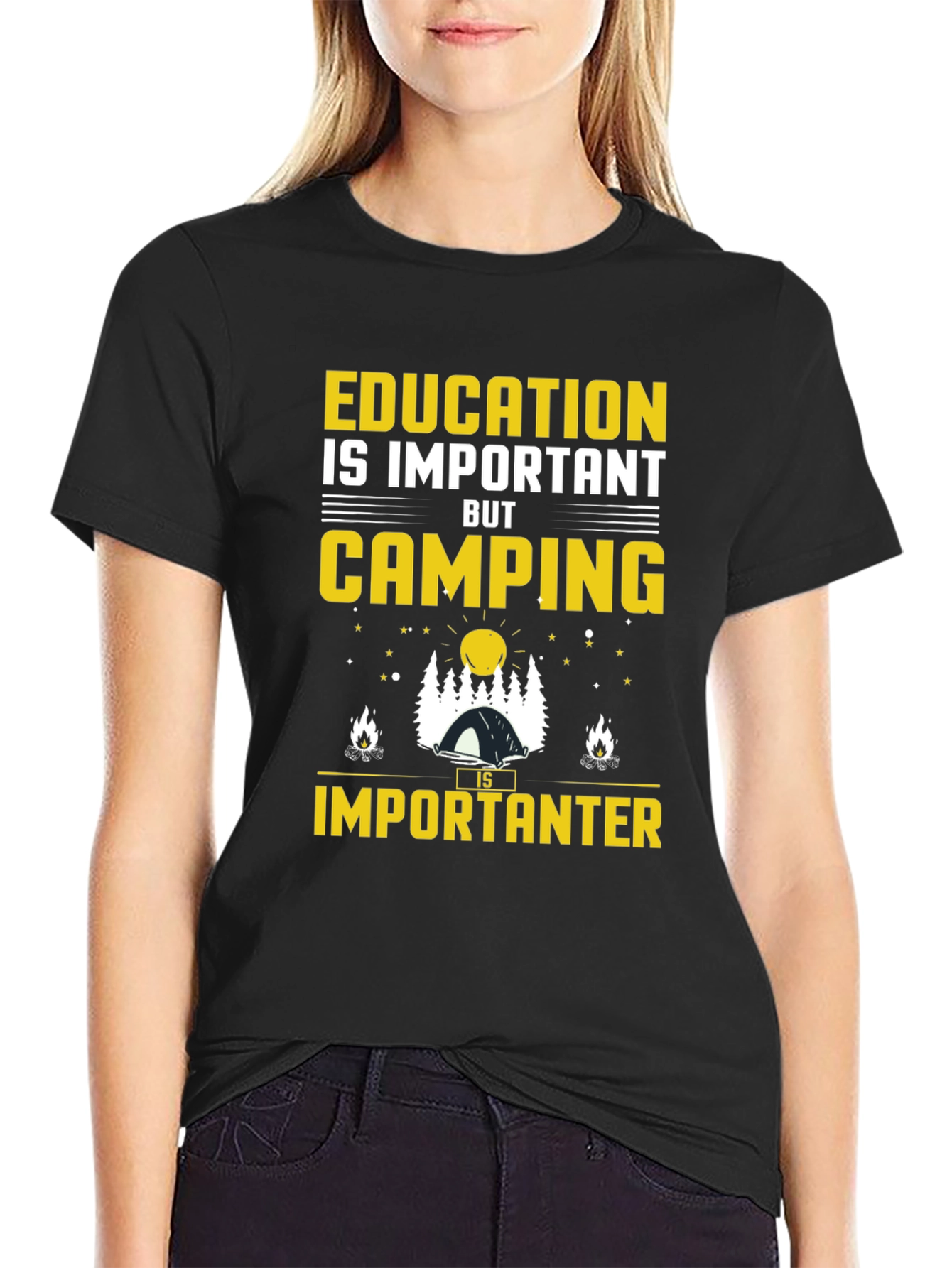 Camping is Importanter Graphic T-Shirt