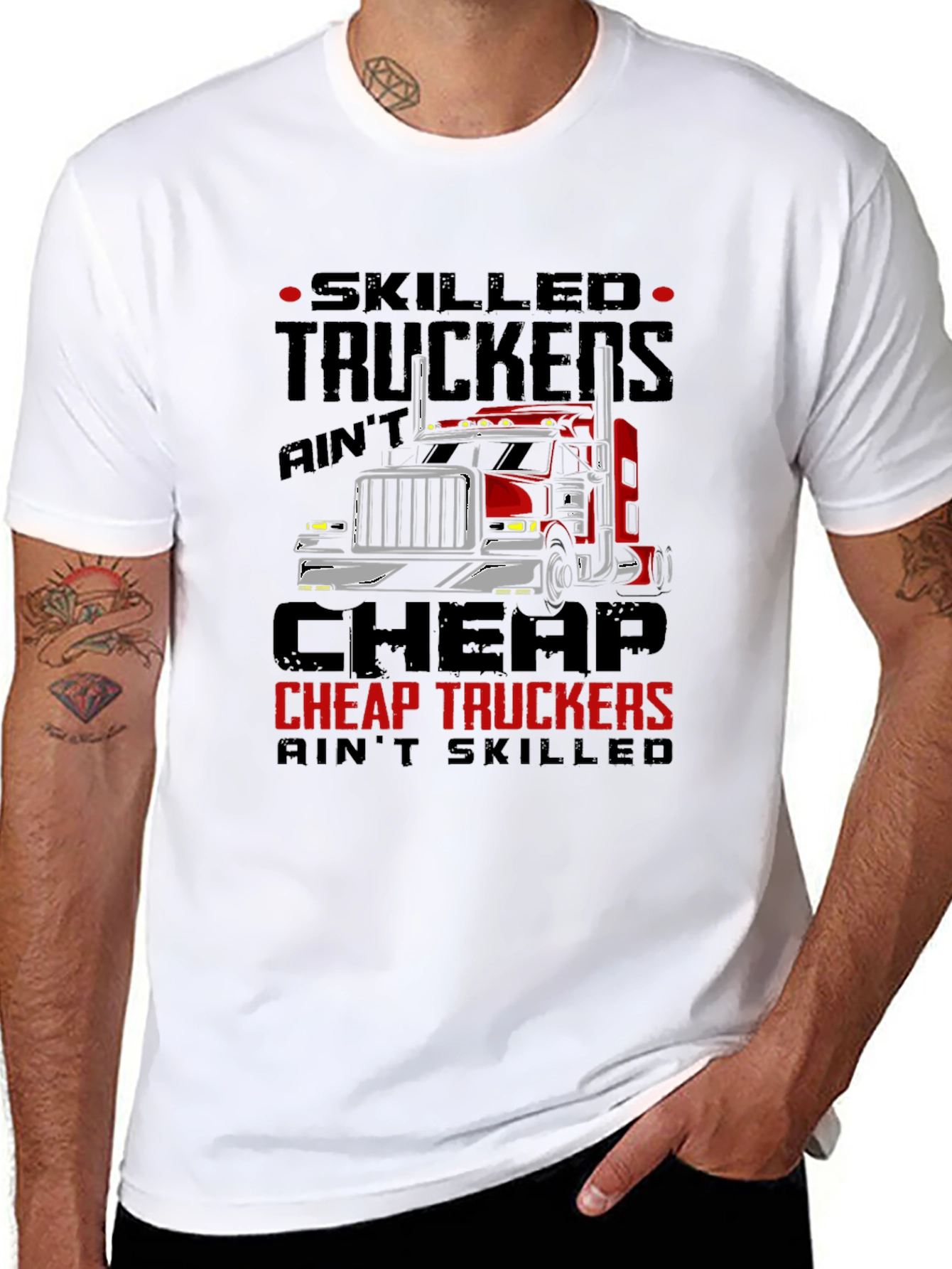 Skilled Truckers Graphic Tee - Black