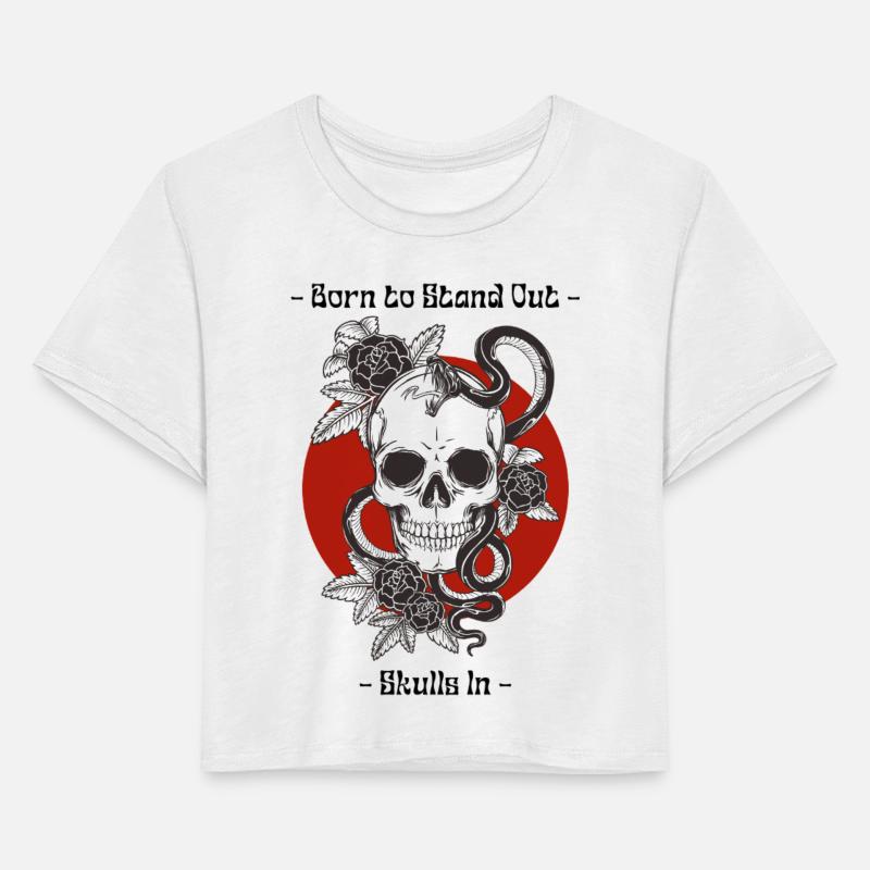 Dark Floral Skull With Snake and Roses