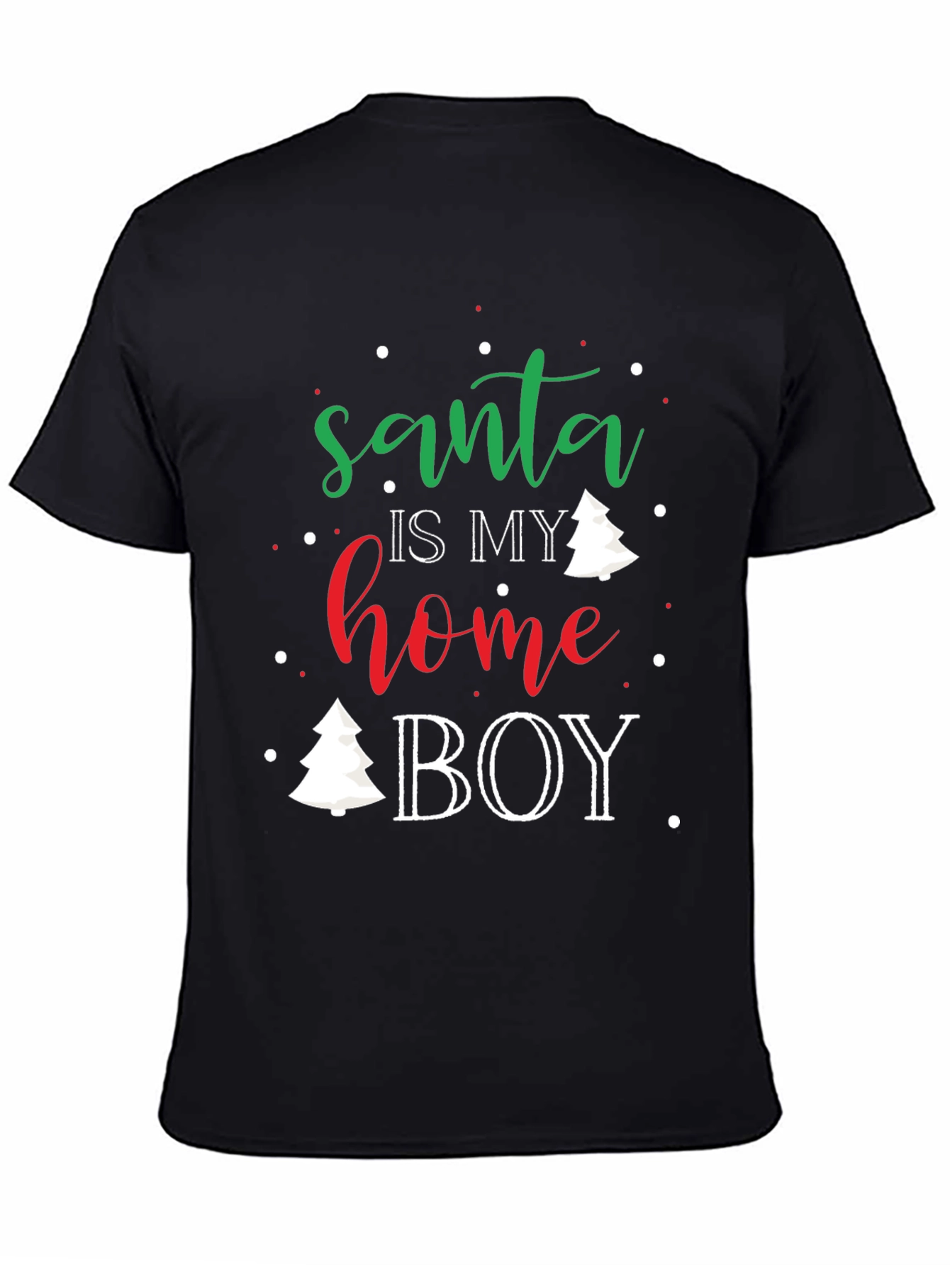 Santa is My Home Boy Christmas T-Shirt