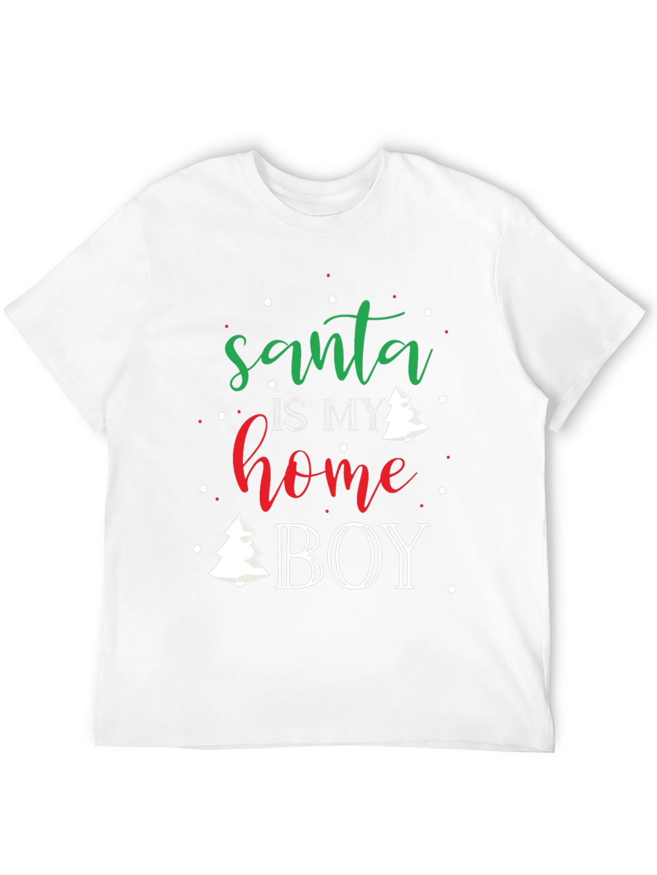 Santa is My Home Boy Christmas T-Shirt