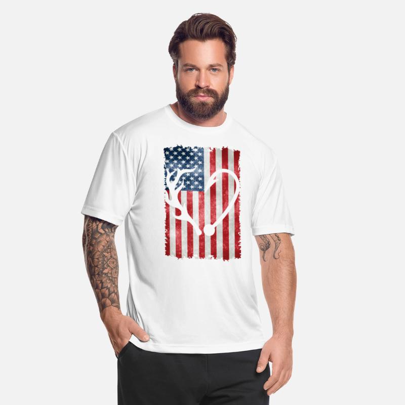 Deer Hunting American Flag T-Shirts