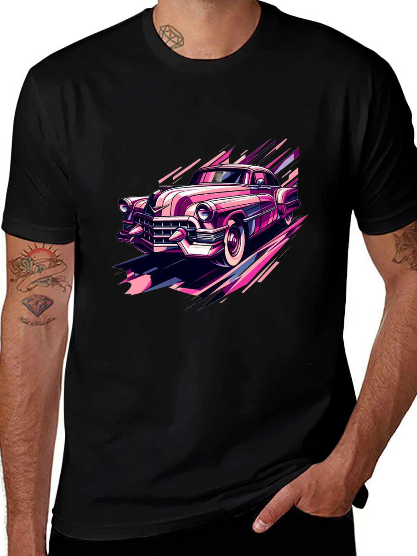 Retro Car Graphic Tee - Classic Style