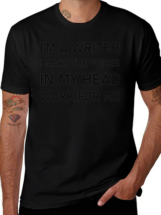 Writer Humor T-Shirt - Voices in My Head