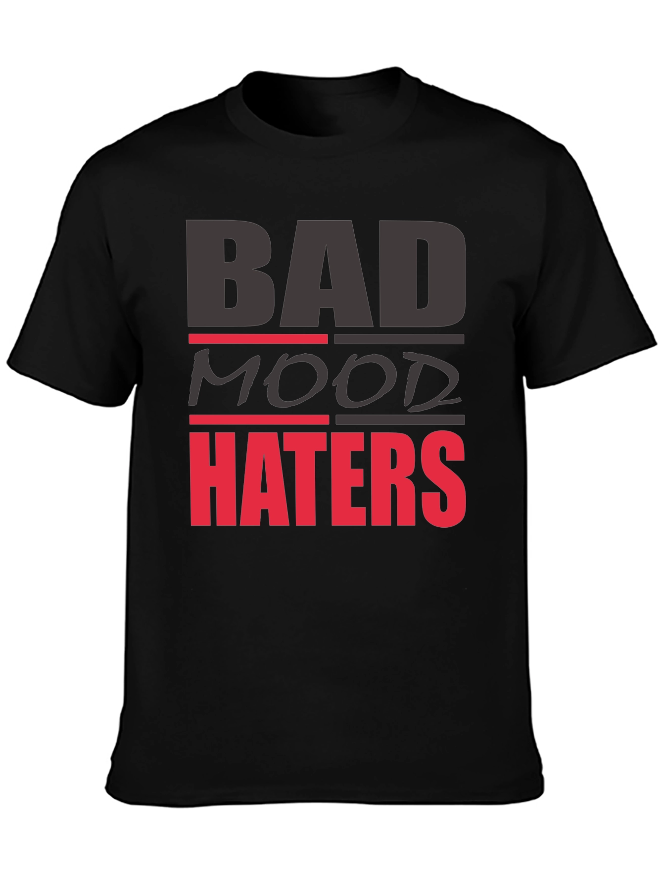 Bad Mood Haters Graphic Tee - Black T-Shirt