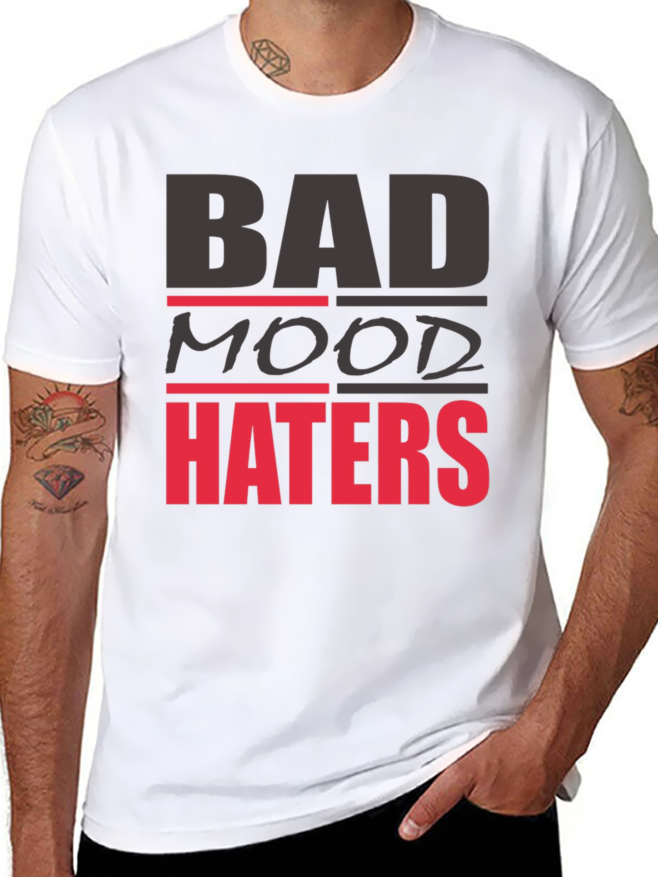 Bad Mood Haters Graphic Tee - Black T-Shirt