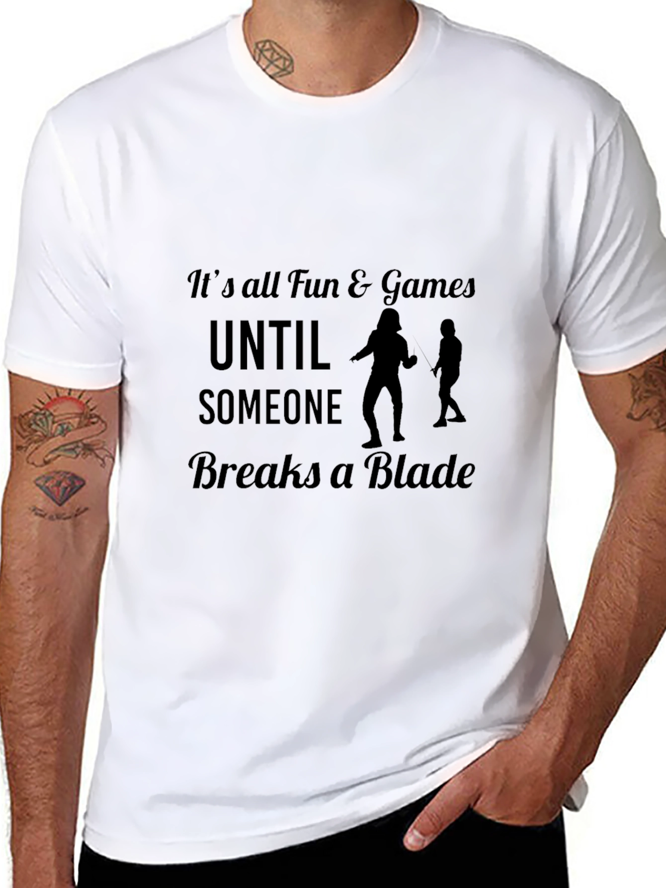 Funny Fencing T-Shirt: Its All Fun & Games...