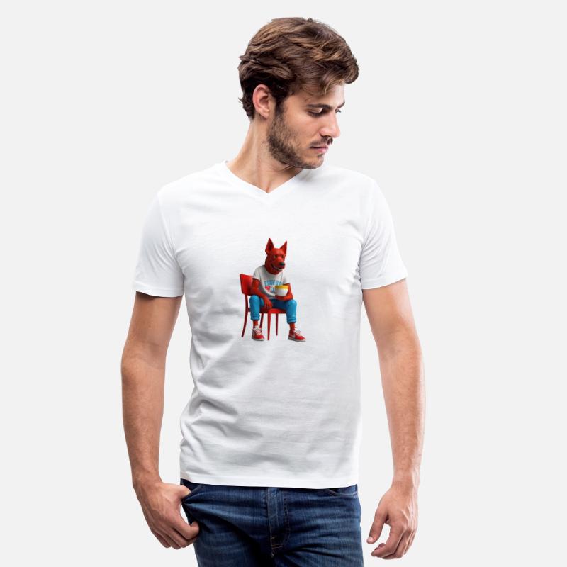 Dog Dressed Up And Drinking.