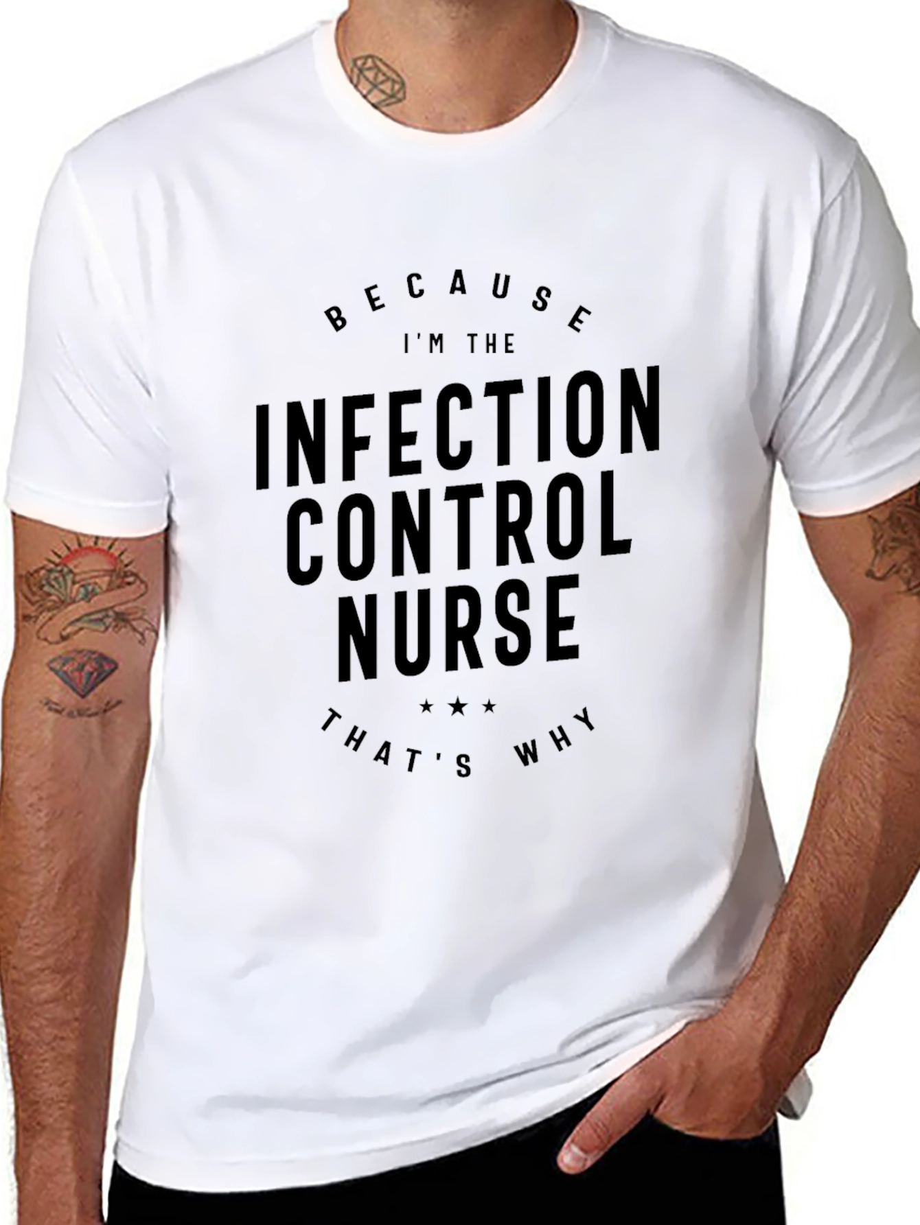 Infection Control Nurse T-Shirt - Because Im The Nurse