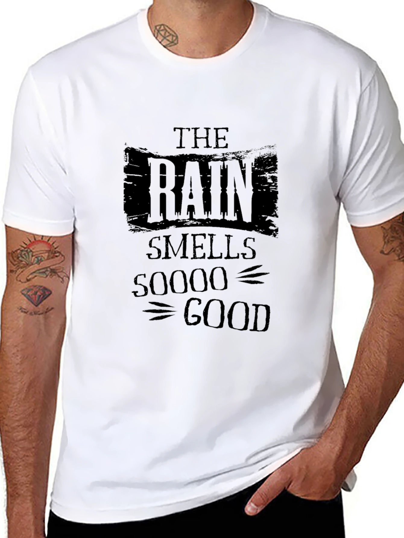 The Rain Smells Soooo Good Black T-Shirt