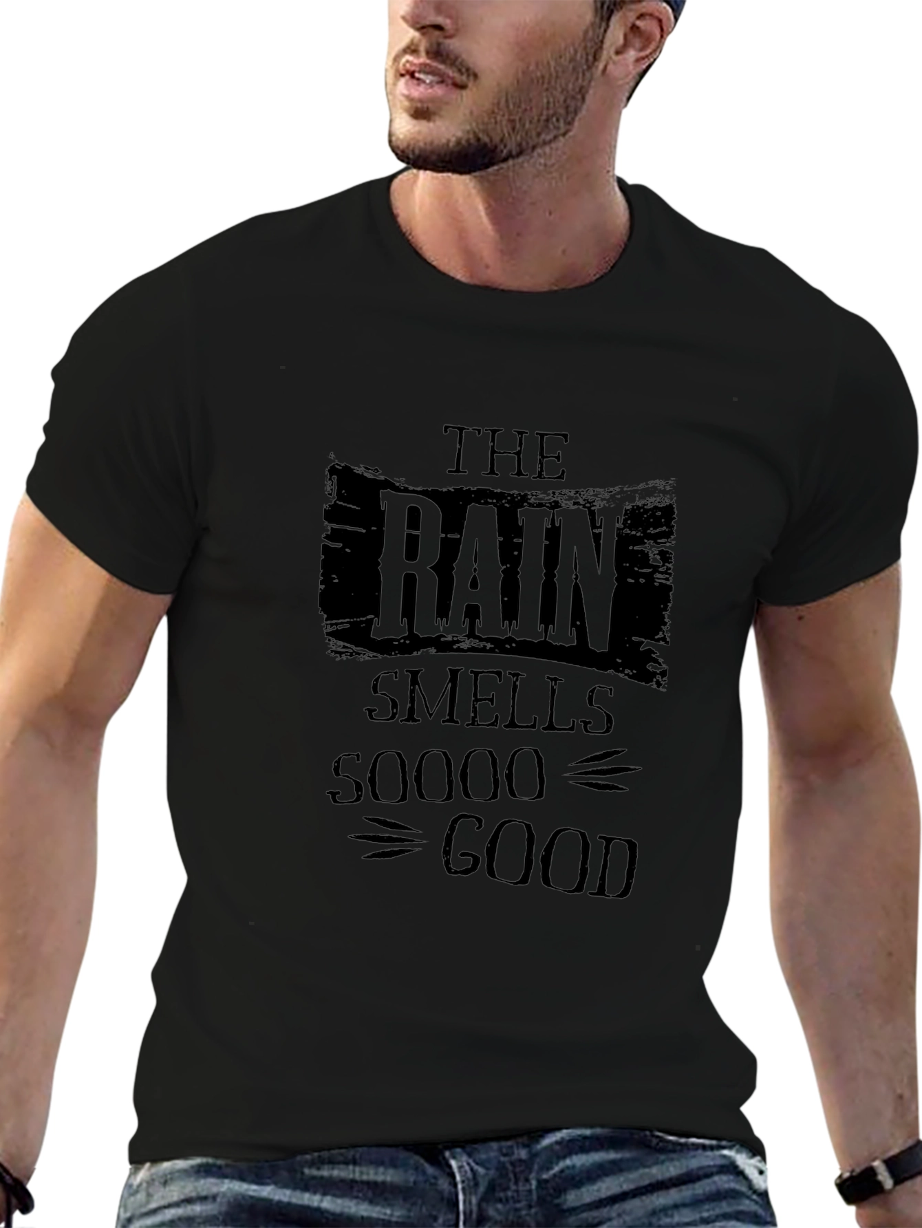The Rain Smells Soooo Good Black T-Shirt