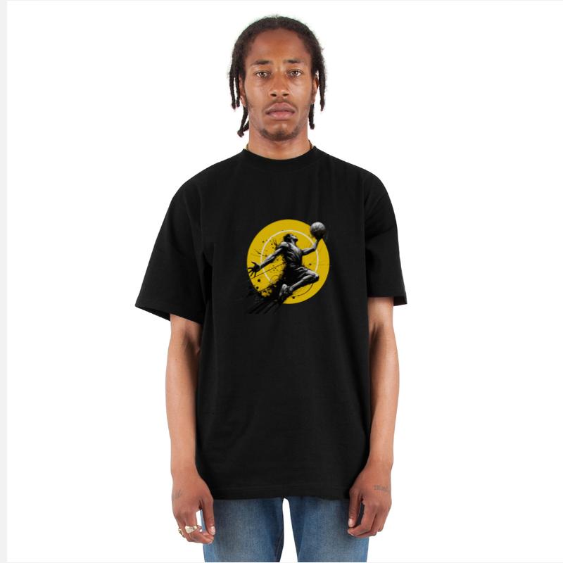 Dynamic Basketball Player Artistic Splash Design